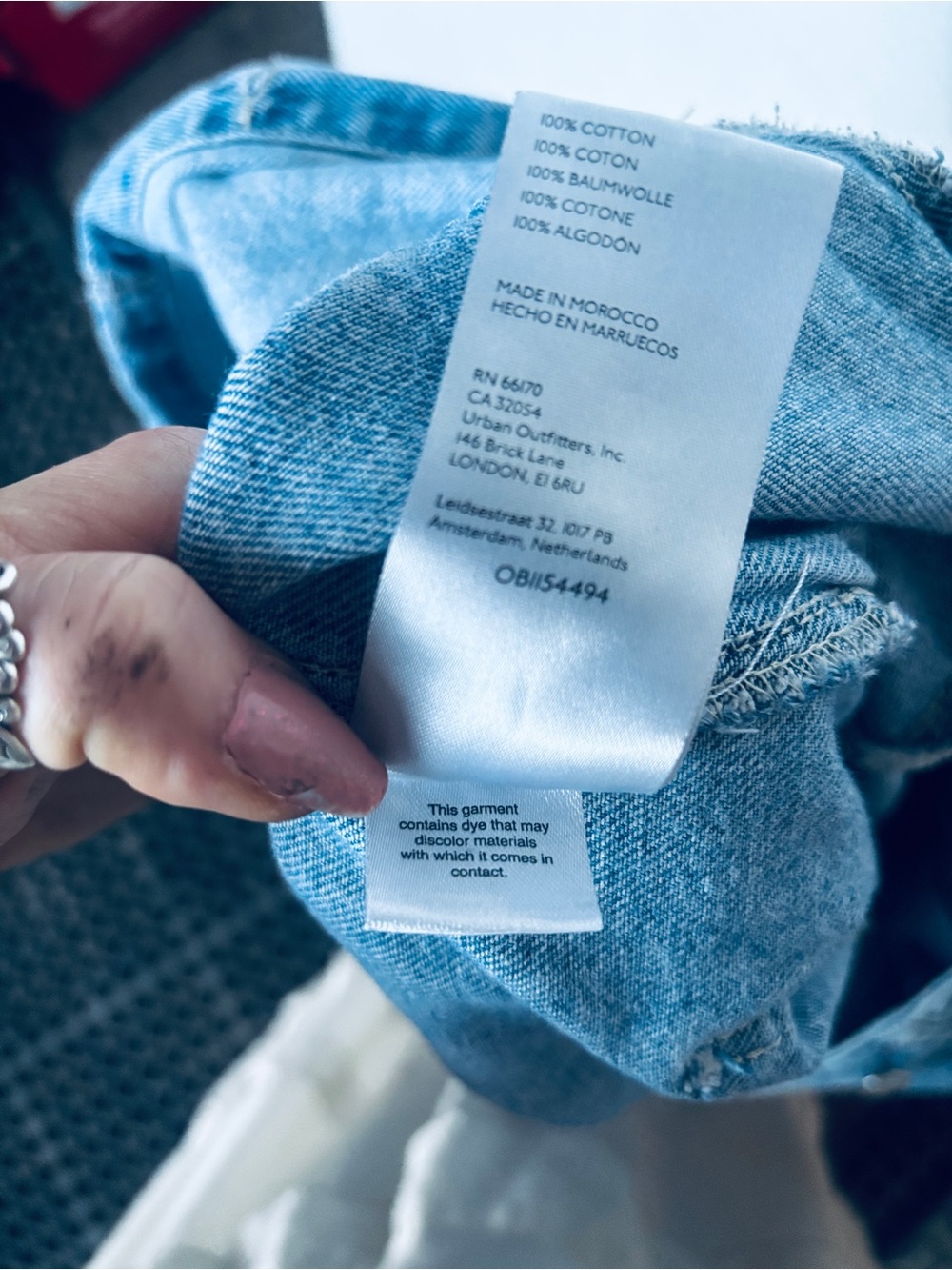 Free People We The Free Denim Jumpsuit Short Sleeve Coverall Blue Large L - Picture 9 of 10